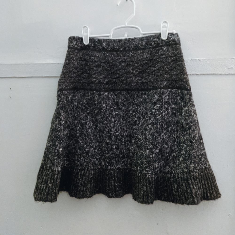 Prana Black and Gray A-Line Skirt
